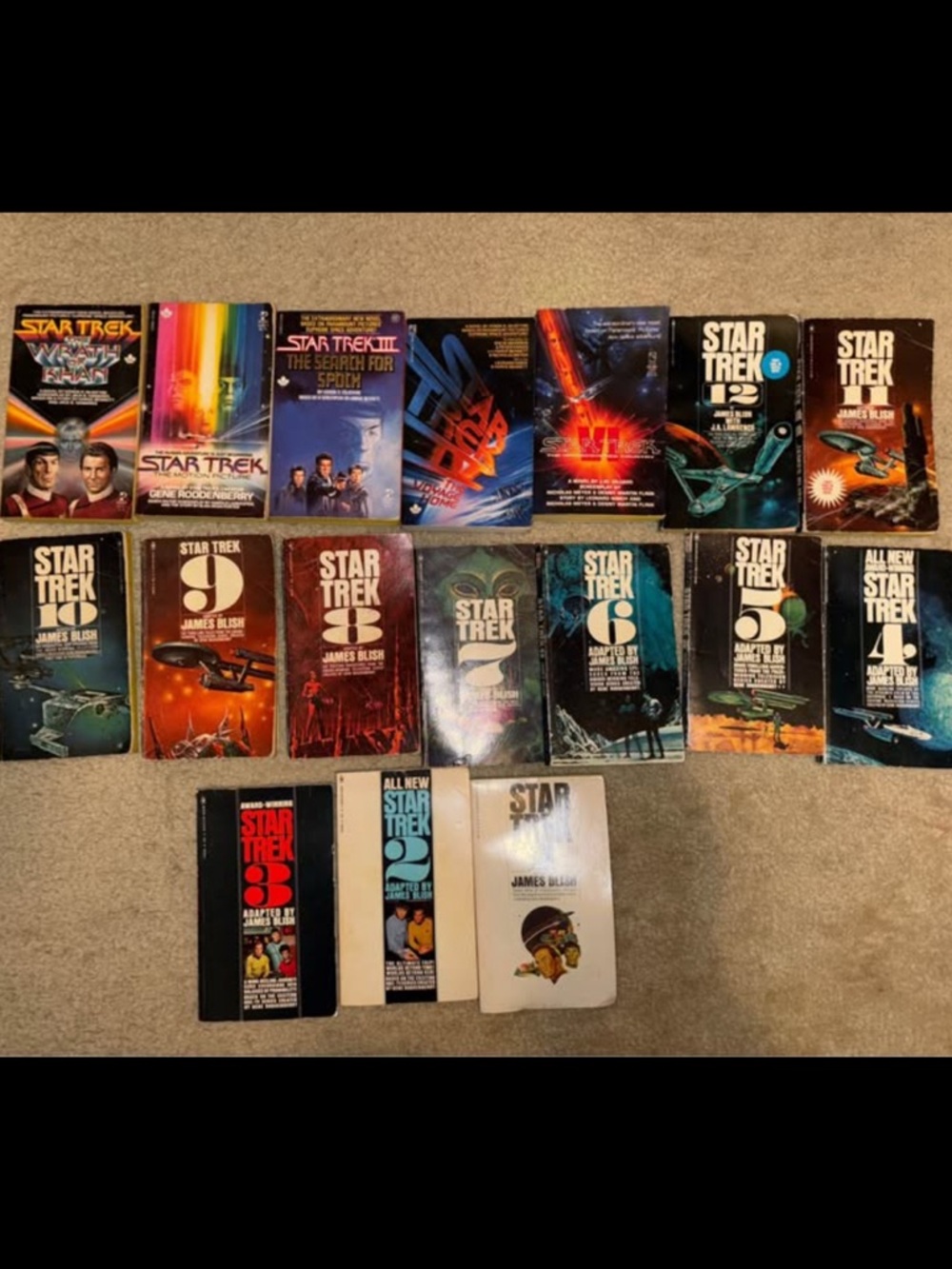 Vintage Star Trek Paperback Book Lot